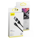 کابل شارژ و انتقال داده دوسر بیسوس Baseus 2in1 Dual Output Cable USB+Type-C to iP 18W