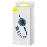کابل شارژ سریع سه سر بیسوس Baseus Bright Mirror Retractable 66W 1.2m Cable CAMLC-MJ01