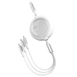 کابل شارژ سریع سه سر بیسوس Baseus Bright Mirror Retractable 66W 1.2m Cable CAMLC-MJ01