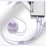 کابل شارژ سریع سه سر بیسوس Baseus Bright Mirror Retractable 66W 1.2m Cable CAMLC-MJ01