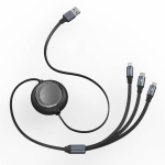 کابل شارژ سریع سه سر بیسوس Baseus Bright Mirror Retractable 66W 1.2m Cable CAMLC-MJ01