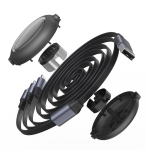 کابل شارژ سریع سه سر بیسوس Baseus Bright Mirror Retractable 66W 1.2m Cable CAMLC-MJ01