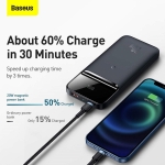 پاور بانک و شارژر وایرلس مگنتی بیسوس Baseus Magnetic wireless quick charging power bank 10000mAh 20W PPMT-02 PPCXW10