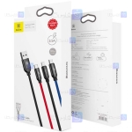کابل سه سر بیسوس Baseus Three Primary Colors 3 in 1 Cable