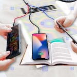 کابل سه سر بیسوس Baseus Three Primary Colors 3 in 1 Cable