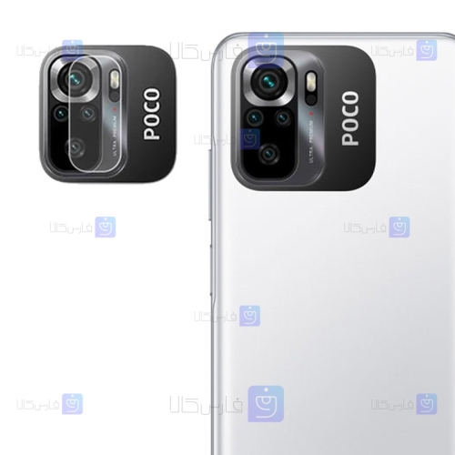 محافظ لنز گوشی Xiaomi Poco M5s مدل شیشه ای