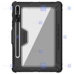 کیف محافظ لنزدار نیلکین Samsung Galaxy Tab S7 Plus مدل Bumper Leather Pro