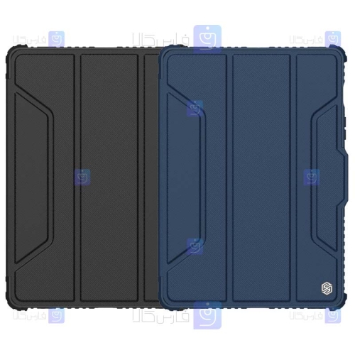 کیف محافظ لنزدار نیلکین Samsung Galaxy Tab S8 مدل Bumper Leather Pro