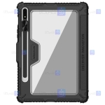 کیف محافظ لنزدار نیلکین Samsung Galaxy Tab S8 مدل Bumper Leather Pro