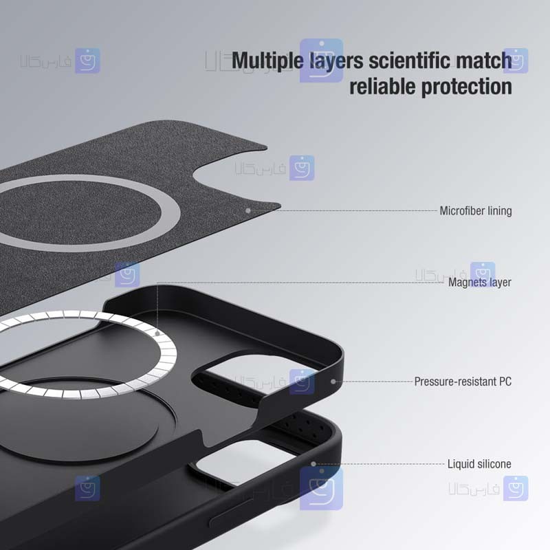 قاب نیلکین Apple iPhone 14 Pro Max مدل CamShield Silky Magnetic silicon