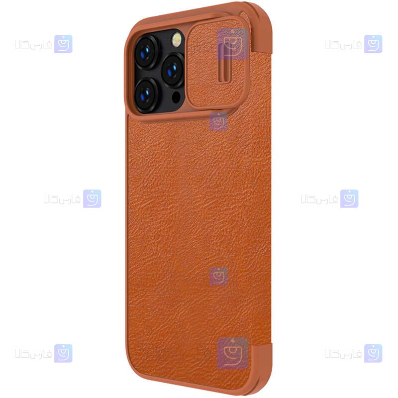 کیف چرمی نیلکین Apple iPhone 14 Pro Max مدل Qin Pro