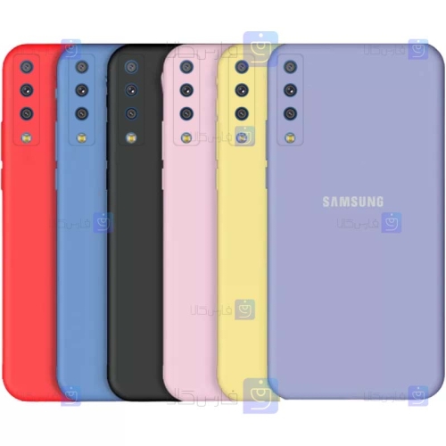 قاب گوشی Samsung Galaxy A7 2018 مدل سیلیکونی محافظ لنز دار