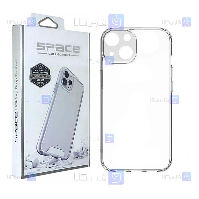 قاب پشت کریستالی Apple iPhone 14 مدل Space Collection با محافظ لنز