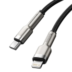 کابل لایتنینگ به تایپ سی فست شارژ بیسوس Baseus Cafule Metal Type-C to Lightning PD Cable 20W 1m