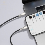 کابل لایتنینگ به تایپ سی فست شارژ بیسوس Baseus Cafule Metal Type-C to Lightning PD Cable 20W 1m