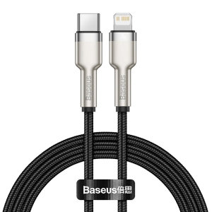 کابل لایتنینگ به تایپ سی فست شارژ بیسوس Baseus Cafule Metal Type-C to Lightning PD Cable 20W 1m