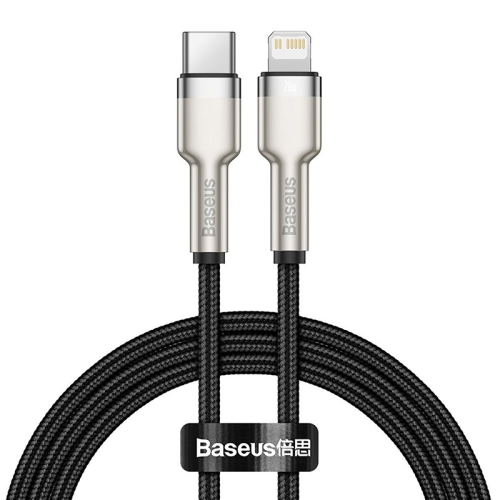 کابل لایتنینگ به تایپ سی فست شارژ بیسوس Baseus Cafule Metal Type-C to Lightning PD Cable 20W 1m