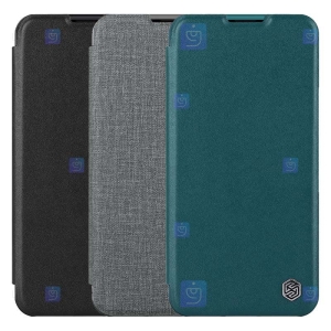 کیف چرمی پارچه ای نیلکین Apple iPhone 14 مدل Qin Pro Plain Leather Cloth case