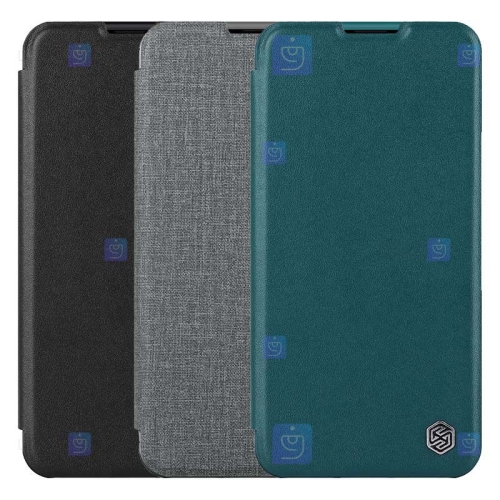کیف چرمی پارچه ای نیلکین Apple iPhone 14 مدل Qin Pro Plain Leather Cloth case