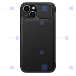 کیف چرمی پارچه ای نیلکین Apple iPhone 14 مدل Qin Pro Plain Leather Cloth case