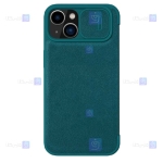 کیف چرمی پارچه ای نیلکین Apple iPhone 14 مدل Qin Pro Plain Leather Cloth case