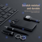 کیف چرمی پارچه ای نیلکین Apple iPhone 14 مدل Qin Pro Plain Leather Cloth case
