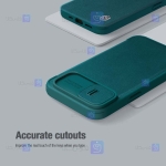 کیف چرمی پارچه ای نیلکین Apple iPhone 14 مدل Qin Pro Plain Leather Cloth case