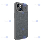 کیف چرمی پارچه ای نیلکین Apple iPhone 14 مدل Qin Pro Plain Leather Cloth case