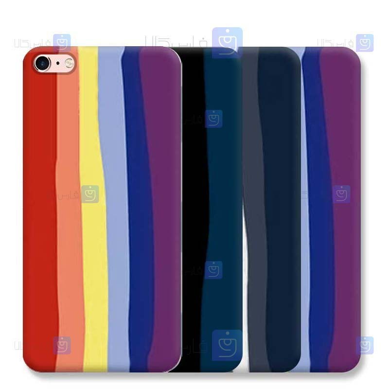 قاب سیلیکونی Apple iphone 6S Plus مدل رنگین کمانی
