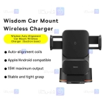 هولدر و شارژر وایرلس بیسوس مدل Wisdom CGZX000101 با توان 15 وات