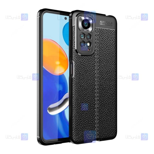 قاب طرح چرم محافظ لنز دار Xiaomi Redmi Note 11 Pro 5G Global مدل Auto Focus