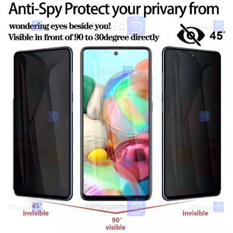 محافظ صفحه گوشی Xiaomi Redmi Note 12 Pro مدل سرامیکی حریم شخصی