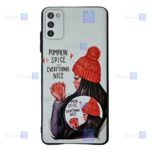 قاب فانتزی دخترانه Samsung Galaxy A03s مدل Pumpkin Spice