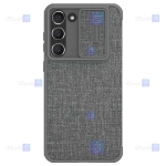 کیف چرمی پارچه ای نیلکین Samsung Galaxy S23 مدل Qin Pro Plain Leather Cloth case