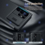 کیف چرمی پارچه ای نیلکین Samsung Galaxy S23 Ultra مدل Qin Pro Plain Leather Cloth case