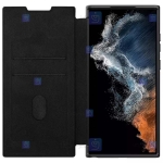 کیف چرمی پارچه ای نیلکین Samsung Galaxy S23 Ultra مدل Qin Pro Plain Leather Cloth case