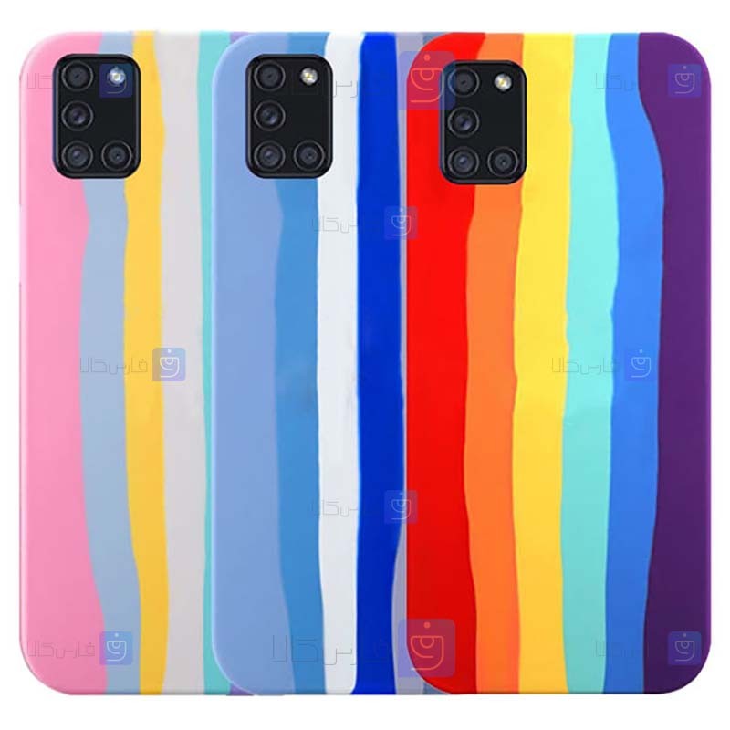قاب سیلیکونی Samsung Galaxy A31 مدل رنگین کمانی