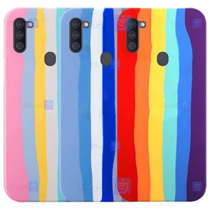 قاب سیلیکونی Samsung Galaxy A11 مدل رنگین کمانی
