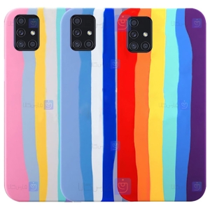 قاب سیلیکونی Samsung Galaxy A51 مدل رنگین کمانی
