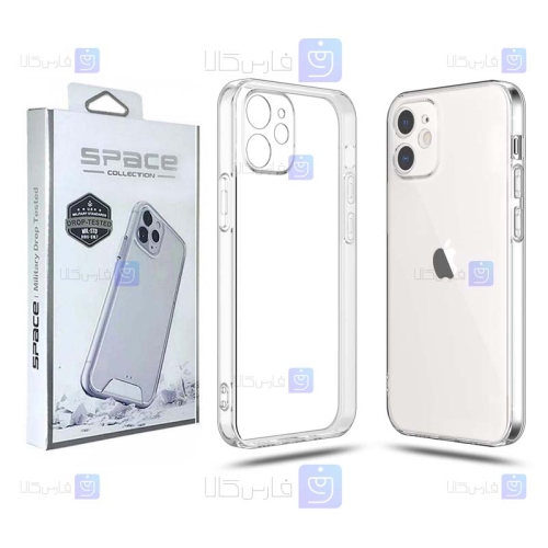 قاب پشت کریستالی Apple iPhone 12 مدل Space Collection با محافظ لنز