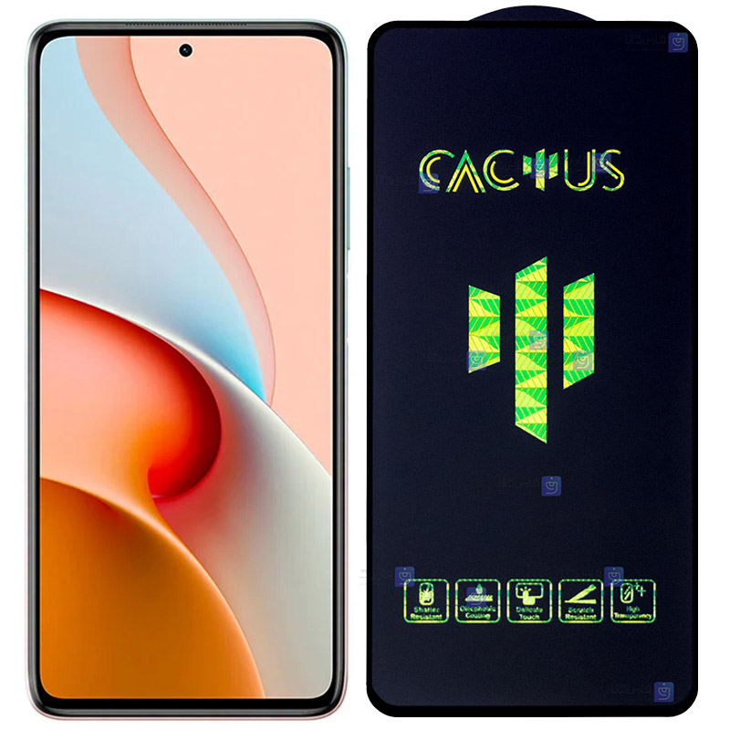 گلس گوشی Xiaomi Redmi Note 9 Pro 5G مدل Cactus