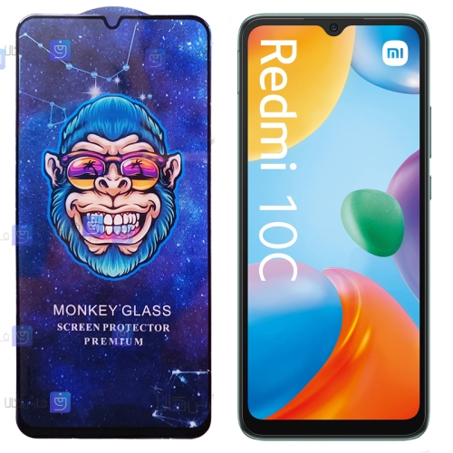 گلس فول گوشی Xiaomi Redmi 10C مدل Monkey Premium