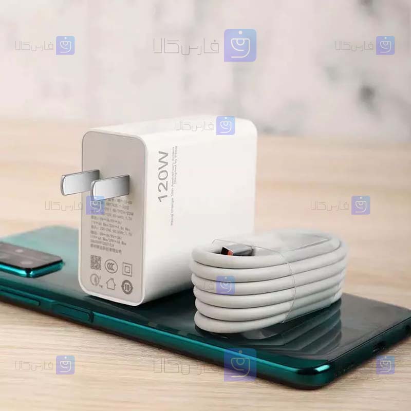 شارژر اصلى 120 وات گوشى شیائومی Xiaomi Mi 11 Ultra مدل MDY-12-ED همراه با کابل