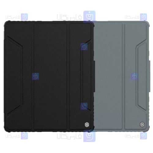 کیف محافظ لنزدار نیلکین Apple iPad Pro 12.9 2022 مدل Bumper Leather Pro