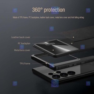 قاب نیلکین Samsung Galaxy S23 Ultra مدل CamShield Leather S