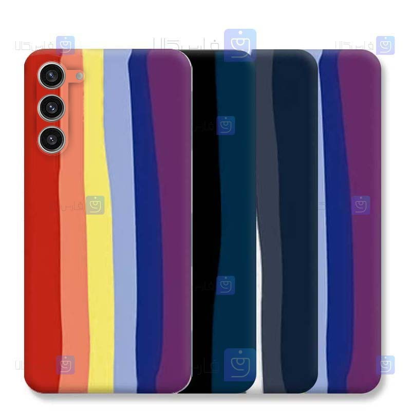 قاب سیلیکونی Samsung Galaxy S23 مدل رنگین کمانی