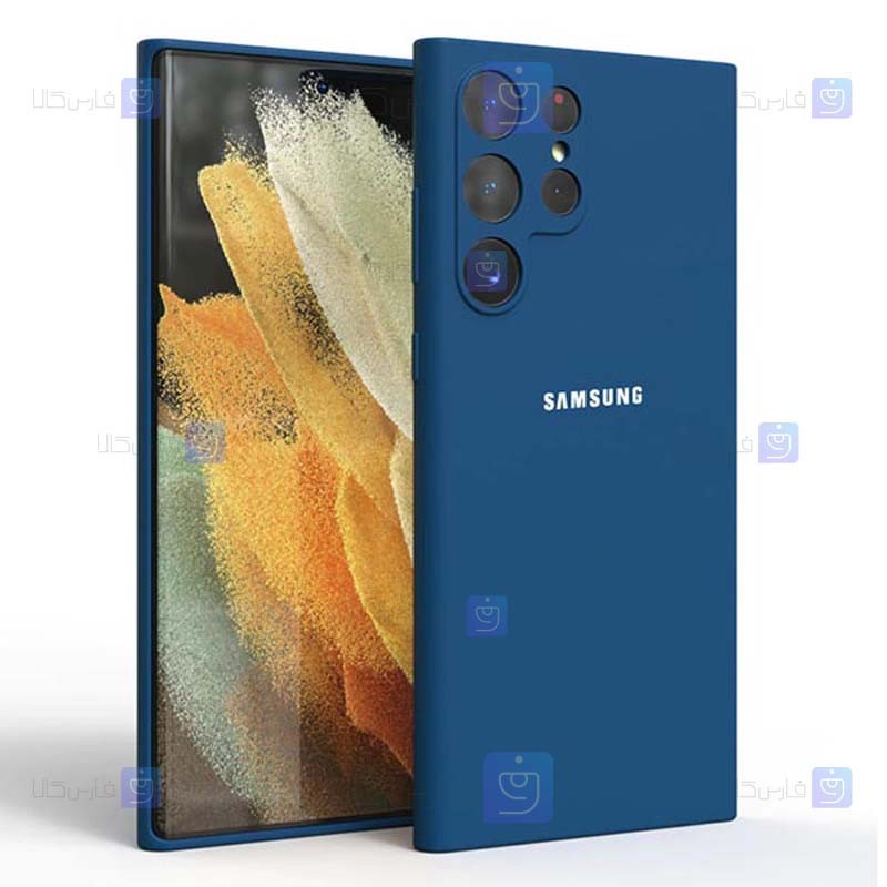 قاب سیلیکونی Samsung Galaxy S23 Ultra مدل محافظ لنز دار
