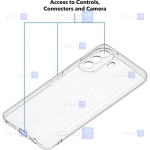 قاب گوشی Huawei Nova Y70 مدل پشت کریستالی محافظ لنزدار