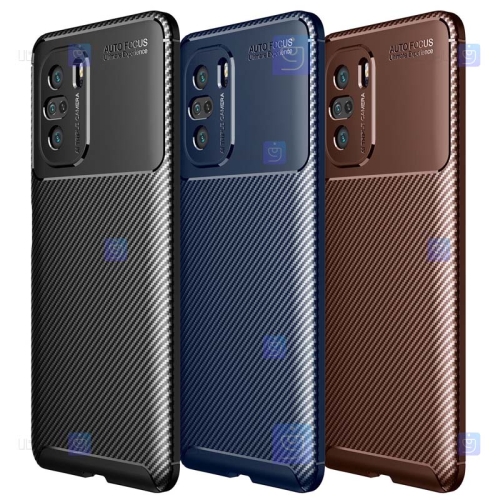 قاب گوشی Xiaomi Poco F3 مدل Auto Focus Fiber Carbon