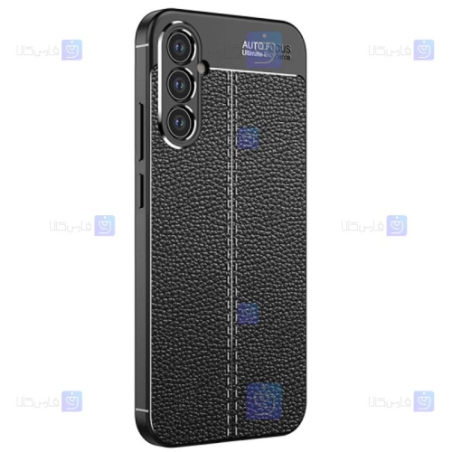 قاب طرح چرم محافظ لنز دار Samsung Galaxy A34 5G مدل Auto Focus